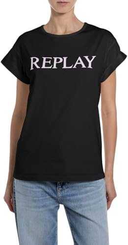 T-shirt femme Replay W3473b à coupe ajustée et textile respirant