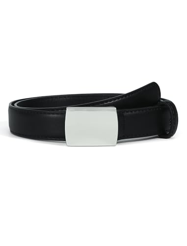 Womens Belts for Jeans Dresses Pants Trendy Ladies Waist Belt with Gold/Silver Square Buckle