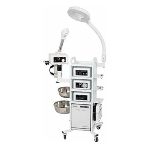 Prime 13 in 1 Facial Machine: High Frequency Aromatherapy Steamer, Galvanic, Brush Massager, Vacuum Extractor, Diffuser and Hot Towel Warmer Cover