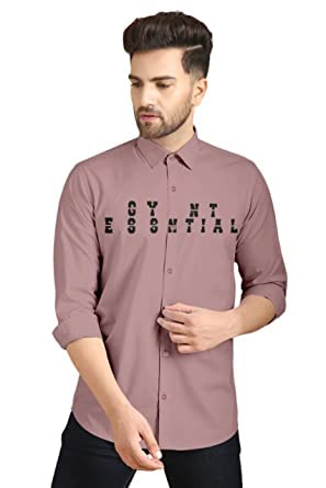 GenericMAHAVEER Creation Shop Cotton Full Sleeve Solid Regular Fit Latest Double Lining Stylish Shirt for Men Style (Pack of 1)