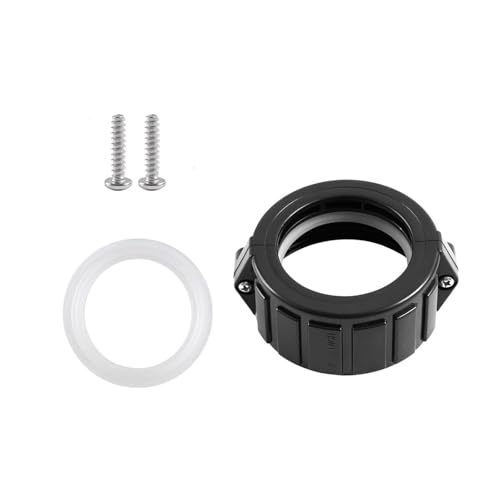 Hangsu Conexión de tuerca dividida para tubos de calentadores, incluye arandelas de sellado y sujetadores, fácil montaje e instalación de jacuzzis, accesorios de bañera de plástico ABS