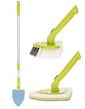 Pure Care Tile and Tub Brush and Scrubber Set with Extension Pole, Telescopes from 34