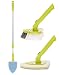 Pure Care Tile and Tub Brush and Scrubber Set with Extension Pole, Telescopes from 34" to 51.5"
