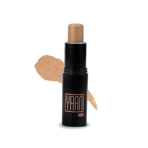 Image of Yaan Man Natural Concealer for Men (Medium Shade), 4.4g | Erase Dark Circles, Scars, Pigmentation| Perfection Stick For Perfect Skin, Medium Coverage | With Shea Butter and Vitamin E
