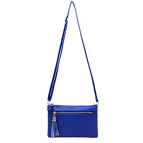 Image of Solene Women's Lightweight Multi Compartment Wristlet Clutch Wallet Crossbody Bag