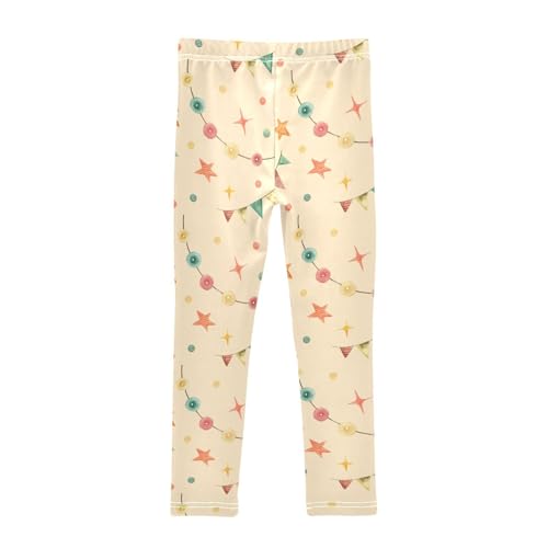 Ribbons Gifts Girls Leggings,Workout Leggings for Girls Toddler Athletic Legging Size for 3-10T2