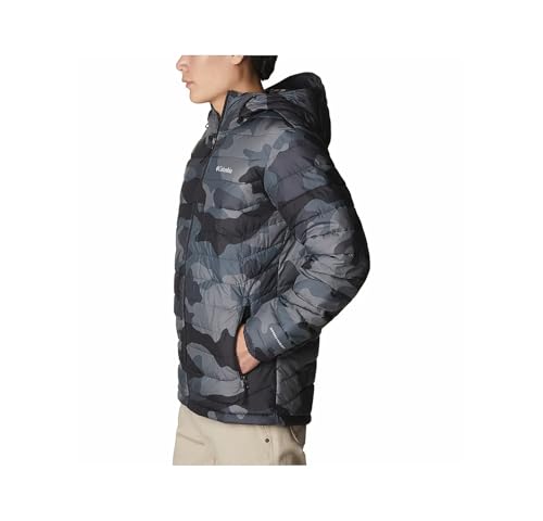 Image of Columbia Men Omni-Heat Reflective Powder Lite Hooded Hiking and Trekking Down Jacket