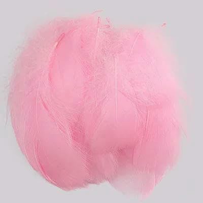 Plumas de ganso naturales para manualidades de costura, joyería, 4-8 cm, pequeñas plumas flotantes de cisne de colores, plumas de faisán, decoración, rosa, 4-8 cm, 500 piezas