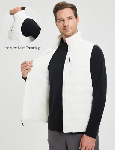 baleaf Men's Puffer Vest Lightweight Warm Outerwear Sleeveless Water Resistant Zip Up Winter Jackets Hiking Golf Windproof3