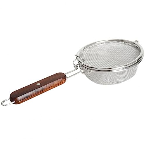 Cetfuro Filtri per caffè Manico in Legno Torrefattore per caffè in Acciaio Inossidabile Rete per Torrefattore per caffè A Aperto