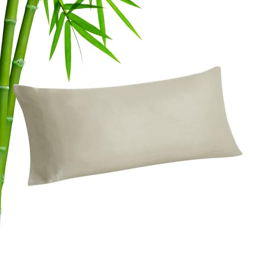 Image of BEDELITE Body Pillow Pillowcase, Rayon from Bamboo, Linen, 20 inchx54 inch