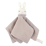 Beruhigendes Handtuch für Babys, gehäkelt, Spucktuch, beruhigendes Puppenspielzeug, beruhigendes Lätzchen für Babys, beruhigendes Handtuch, Zahnlätzchen, Schnullertuch