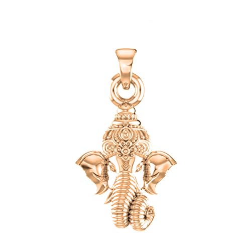 Pendentif Ganesh argent et or 22k bijou porte-bonheur traditionnel hindou pour petit et grand