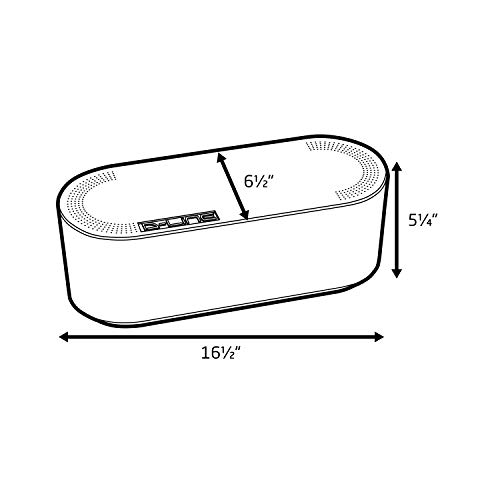 Caja de gestión de cables D-Line (grande) y canaleta pequeña para cables de 39 pulgadas - Blanco miniatura 7