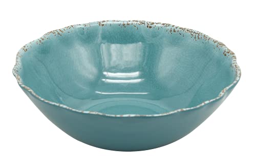 Bowl de melamina azul para servir ensaladas 12" miniatura 2
