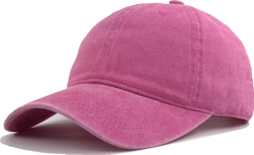 Image of Vintage Washed Snapback Baseball Hat for Men Women, Unstructured Cotton Crown /Soft Mesh /Flexible Visor /Foldbale for Pocket