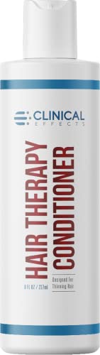 Clinical Effects Hair Therapy Conditioner - Deep Conditioner for Hair Loss and Damaged Hair - 8 Fl oz - Thickening Conditioner for Men and Women - With Saw Palmetto, Biotin, Panthenol - Made in USA