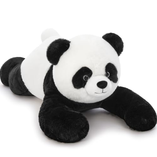 Tezituor Giant Panda Stuffed Animal,Weighted Panda Plush Toy,31.5' Large Cute Jumbo Pandas Plush Pillow,Soft Large Plushie,Huge Big Plushy Fluffy Fat Oversized,Valentine for Kids Girls