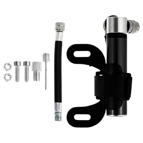 DIYEAH Mini Bomba Portátil para Bicicleta y Baloncesto, Inflador de Aire de Alta Presión de Aleación de Aluminio, Tamaño Compacto Negro, Kit Inflable Manual Adecuado para Ciclismo