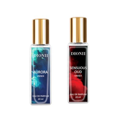 Image of Dionii Eau De Parfum Gift Set for Unisex |SENSOUS OUD, AURORA Perfume Set | Long Lasting Fragrance (2 x 20ml Each)