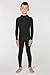 Set Biancheria Intima per Bambini Funzione Set Termica con Maglia a Maniche Lunghe e Pantaloni Termici - Termoattivo, Transpirante, Morbido, Calde Set per Ragazzo e Ragazza (140-146 cm, Nero)