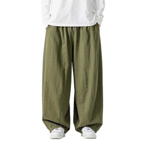Autumn Winter Wide Leg Pants Male Japanese Loose Casual Trousers Men Solid Color Joggers Cargo Pants