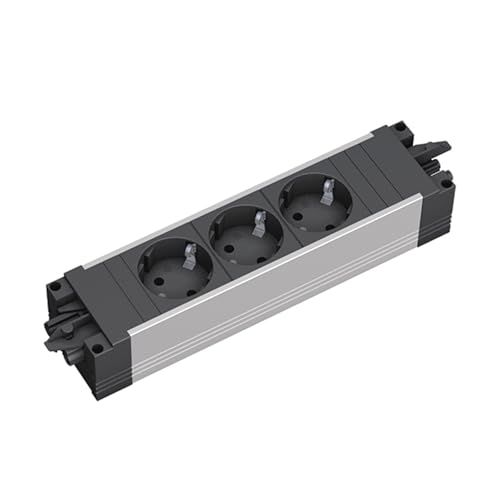Multiprise BACHMANN Step ALU 3xCEE7/3 GST18 pour goulotte