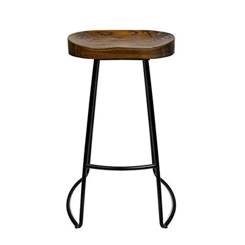 CUNTO Taburetes Minimalistas Modernos de Hierro, taburetes Altos de Madera Maciza para el hogar, mesas y sillas de Bar para cafetería, taburetes Altos
