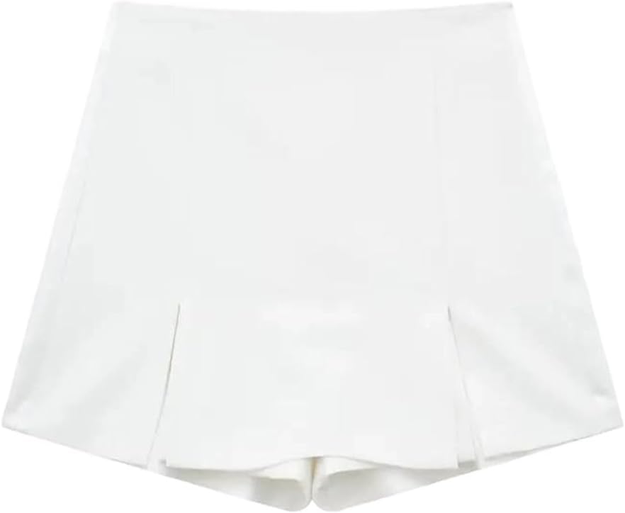 Women Collar Silk Satin Vest Crop Top Two-Piece Set