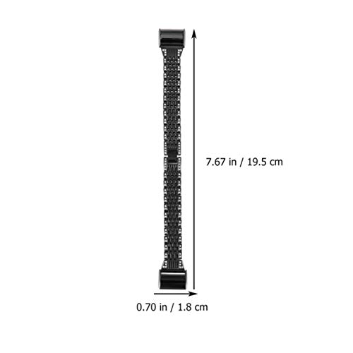 Pulseira de relógio UKCOCO compatível com Fitbit Charge 2 – Pulseira de aço inoxidável de substituiç