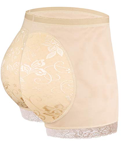 NINGMI Women Butt Lifter Padded Shapewear Enhancer Control Panties Body Shaper Underwear Nude