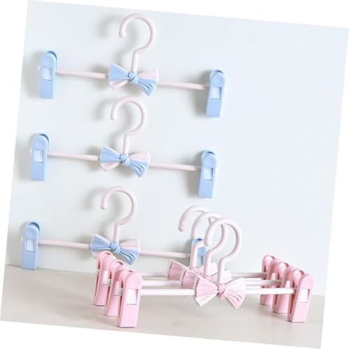 Cintres pantalon antidérapants lot de 10 pièces en plastique robuste avec clips réglables - 7