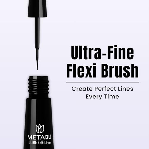 Image of Liquid Eyeliner - Black & Brown Pack of 2 | Waterproof & Smudge Proof | Long-Lasting & Quick-Dry Formula | One Stroke Application | Glossy Finish Liquid Liner for Women - 4ml Each