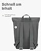 Johnny Urban Rucksack Damen & Herren Klein Grau - Robin Small - Kleiner Rolltop Daypack mit 12 Zoll Laptopfach - Tagesrucksack für Uni City Business - Wasserabweisend #3