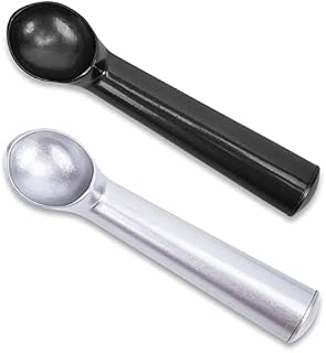 HAKACC Ice Cream Scoop, 2PCS Nonstick Anti-Freeze Ice Cream Scooper 18cm Long One Piece Aluminum Design Dishwasher Safe