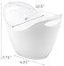 Yesland 3.5L Ice Buckets White Acrylic Drink Bucket Beverage Tub Wine Champagne Bucket - Storage Tub for Wine, Champagne or Beer Bottles Parties and Home Bar
