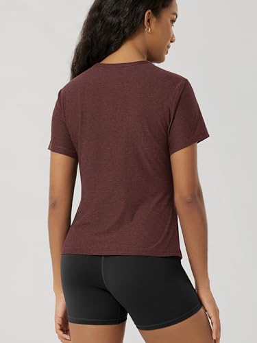 Image of ODODOS Women's Short Sleeve Performance T-Shirts - Ultra Soft odSTRATUM Tech Crew Neck Tee UPF 50+ Essential Top