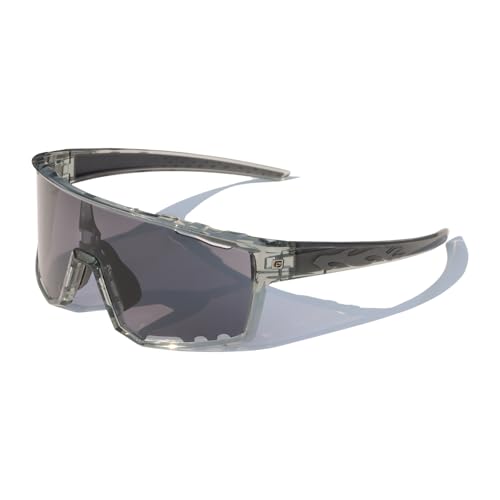 Image of PAIS Photochromic Sport Sunglasses for Big Heads, Man Women XXL Shades - Wide Temple Fit, Flame Motif, Cycling Biking Running