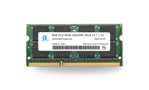 Image of Adamanta 8GB (1x8GB) DDR3 1066MHz PC3-8500 SODIMM 2Rx8 CL7 1.5v Laptop Memory Upgrade Notebook RAM DRAM