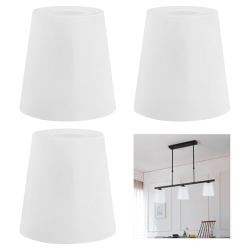 FINGERINSPIRE 3 Pcs PVC Lamp Shade Replacement Cover 3.66~5.12inch in Diameter Multifunctional Sconce Shade Cone Lamp Cover Clear Frosted PVC Shade Replacements Fit for Bedroom Living Room Lighting