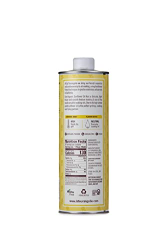 Image of La Tourangelle, Organic High Oleic Sunflower Oil, Neutral Oil For Medium to High Heat Cooking and Skin Care, Non GMO, Pesticide and Chemical Free, 33.8 Fl Oz (Pack of 2)