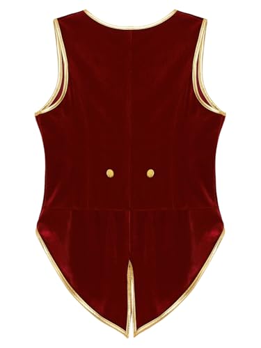renvena Boys Halloween Sleeveless Tuxedo Vest Renaissance Tailcoat Victorian Vintage Medieval Jacket4