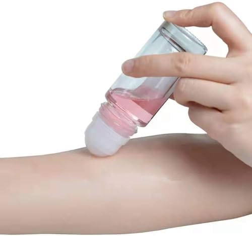 2 Pcs Black Clear Empty Glass Essential Oil Roller Bottles Vials Containers Refillable Roll-on Bottles with Funnel 30ML Refillable Cosmetic Containers2