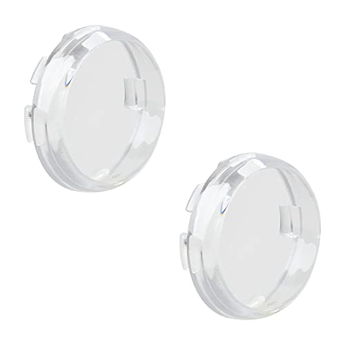 QUASCO Clear Turn Signal Lens Cover for 2 Inch Bullet Blinkers Compatible with Harley Street Glide Special Softail Sportster Road King Fatboy, Pack of 2