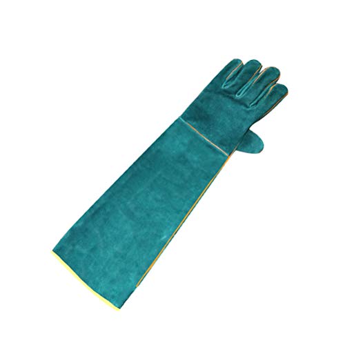Luvas para mordidas de répteis luvas de proteção para animais de estimação (62 cm azul)