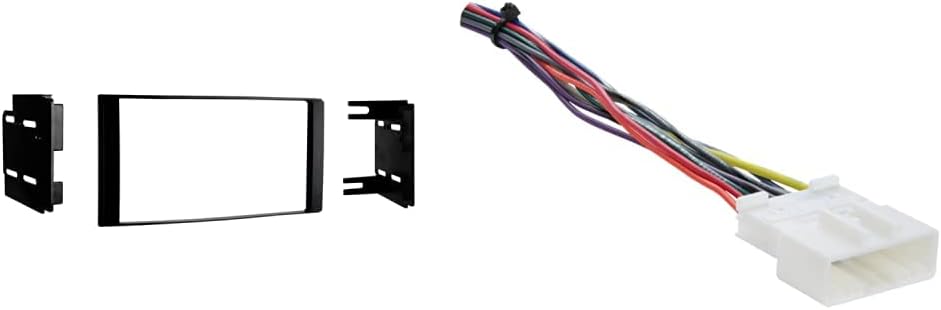 Metra 95-7621 Installation Dash Kit for 2014- Nissan Versa (Black) & Wiring Harness for Nissan 2007-Up/Select Subaru 2008-Up
