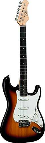 EKO Sunburst S-300 Sunburst Guitare électrique modèle Stratocaster 22 touches, couleur Sunburst - Les Beatles, Paul McCartney, John Lennon, RIngo Starr, George Harrison EKO Sunburst S-300 Sunburst Guitare électrique modèle Stratocaster 22 touches, couleur Sunburst