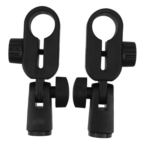 TOGEVAL 2pcs Microphone Clip Holders Durable Plastic Mic Clamps for Easy Installation Strong Grip for Ktv Concerts and Stage Performances