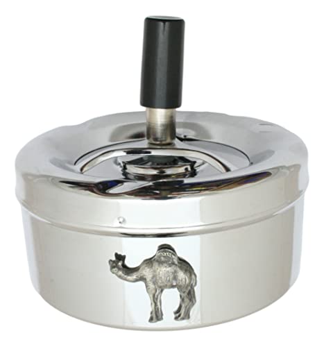 Camel Rotary Ashtray Drop Down Button Outdoor Windproof Portable Smokers Gift 54