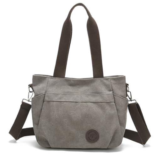 Sac à bandoulière en toile gris rétro pour femme parfait au quotidien